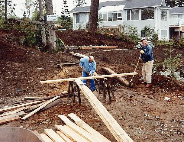 Building the foot bridge